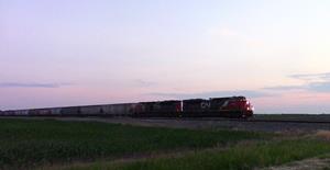 "Sunset railfanning"