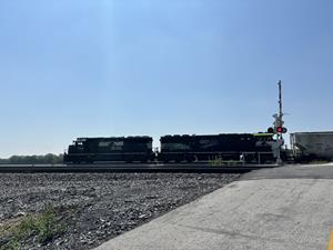 NS 6963 working the yard 