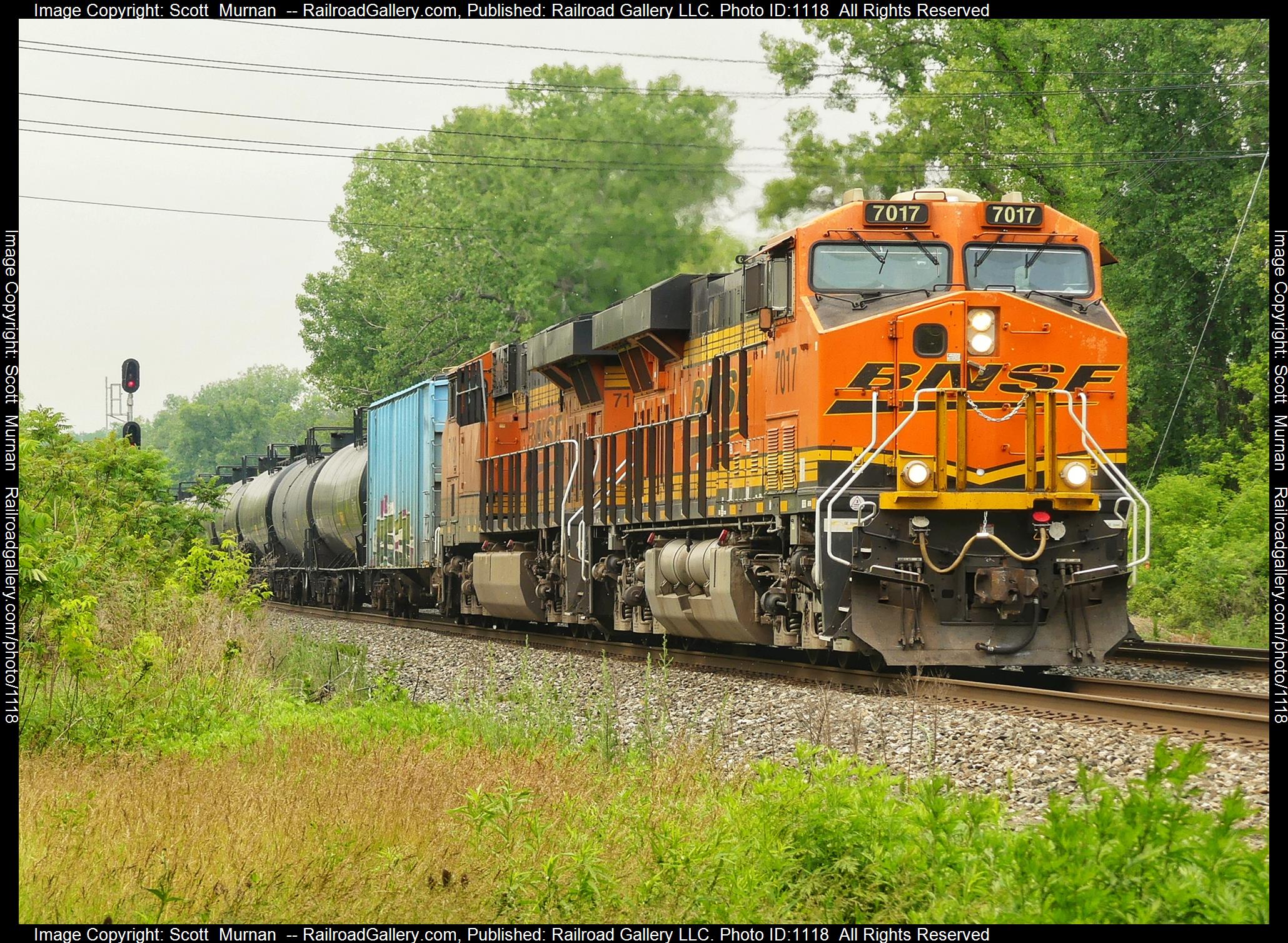 BNSF 7017 is a class GE ES44C4 and  is pictured in Perinton , New York, United States.  This was taken along the Rochester Subdivision  on the CSX Transportation. Photo Copyright: Scott  Murnan  uploaded to Railroad Gallery on 06/05/2023. This photograph of BNSF 7017 was taken on Monday, June 05, 2023. All Rights Reserved. 