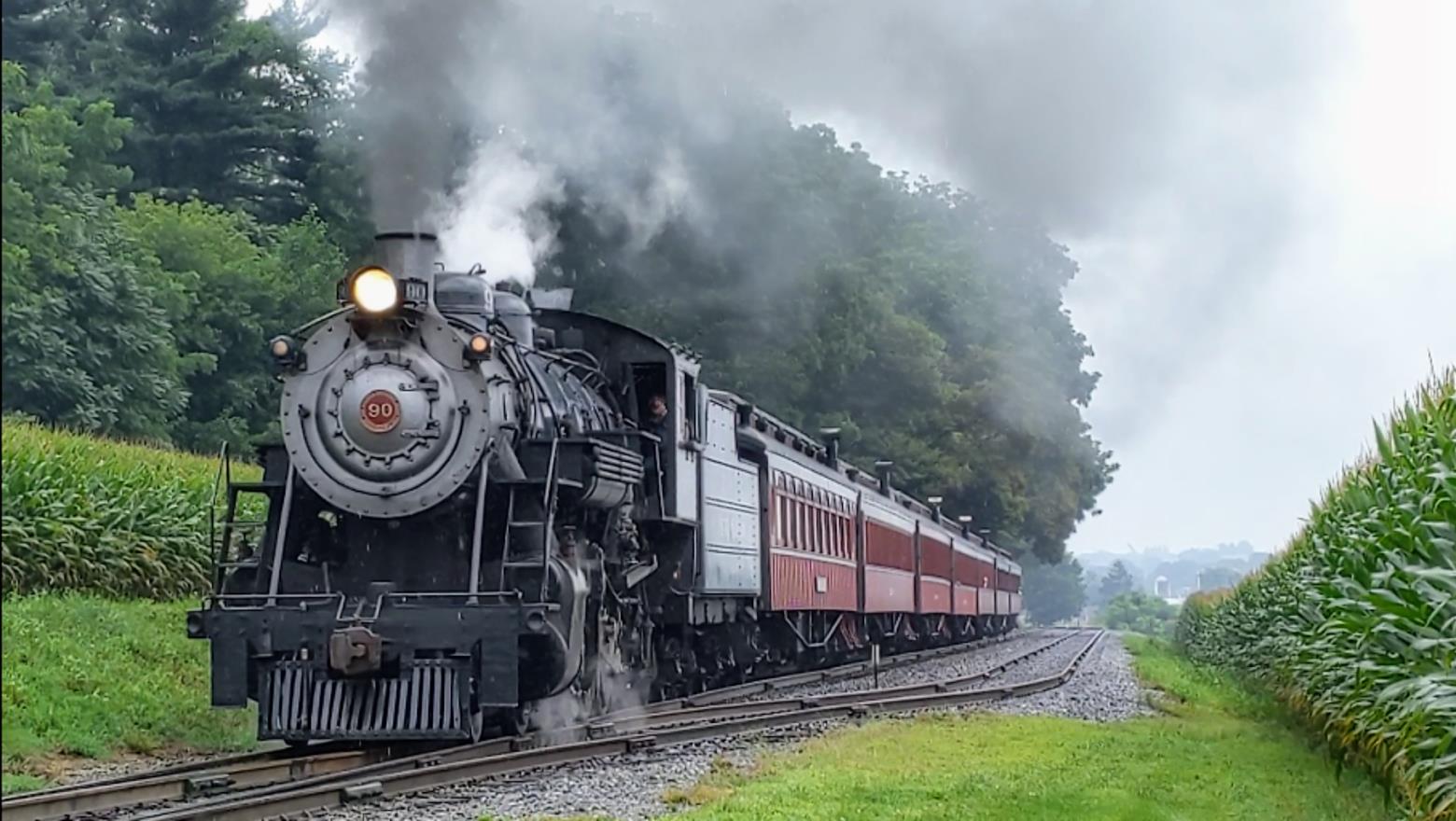 SRR 90 is a class Steam 2-10-0 and  is pictured in Strasburg, Pennsylvania, United States.  This was taken along the N/A on the Strasburg Rail Road. Photo Copyright: Mary T uploaded to Railroad Gallery on 11/11/2022. This photograph of SRR 90 was taken on Sunday, August 22, 2021. All Rights Reserved. 