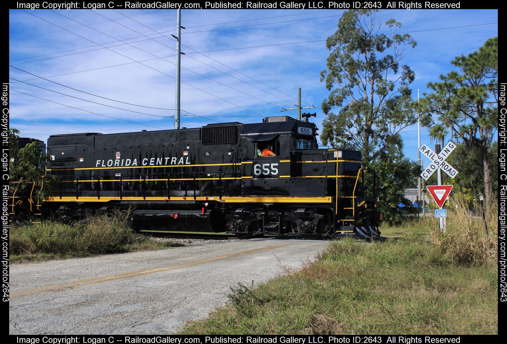 FCEN 655 FCEN 713 is a class GP15-1 and  is pictured in Eagle Lake, Florida, United States.  This was taken along the Eagle Lake Division on the FCEN. Photo Copyright: Logan C uploaded to Railroad Gallery on 12/12/2023. This photograph of FCEN 655 FCEN 713 was taken on Monday, December 11, 2023. All Rights Reserved. 