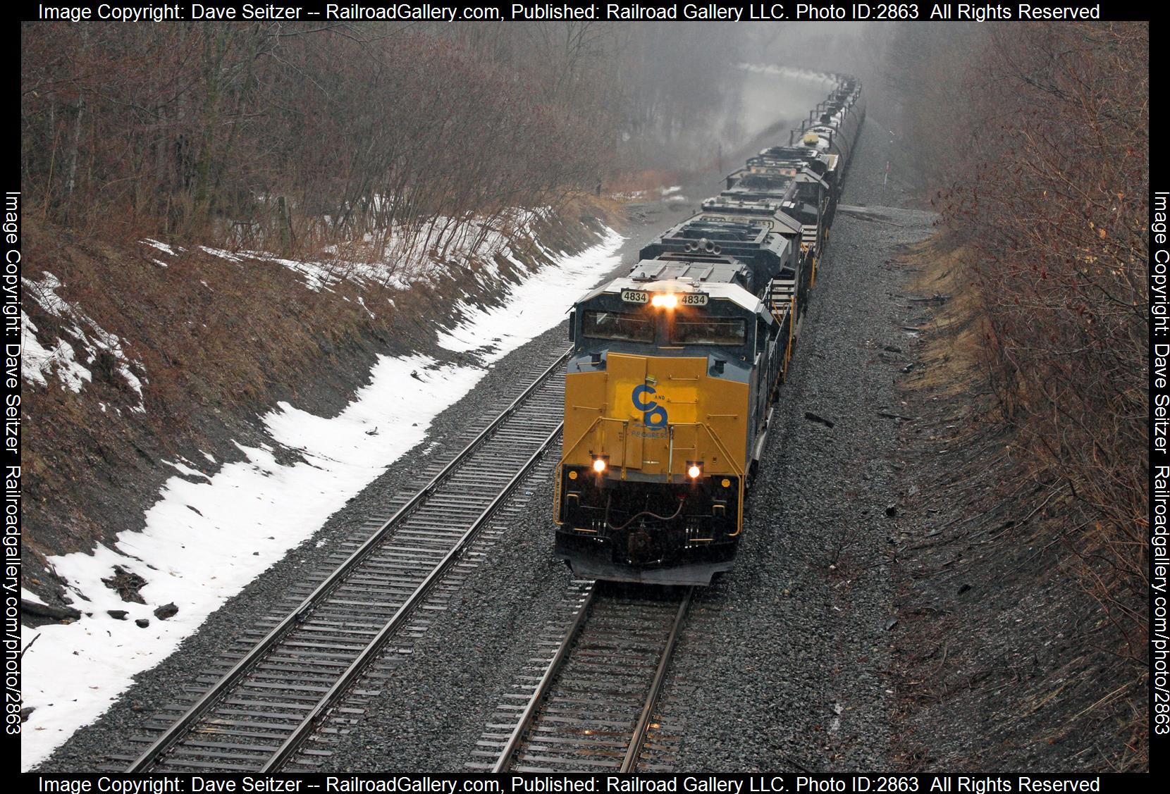 PRLX 4843 is a class SD70ACe and  is pictured in Linden, New York, United States.  This was taken along the Southern Tier on the Norfolk Southern. Photo Copyright: Dave Seitzer uploaded to Railroad Gallery on 01/04/2024. This photograph of PRLX 4843 was taken on Thursday, March 29, 2018. All Rights Reserved. 