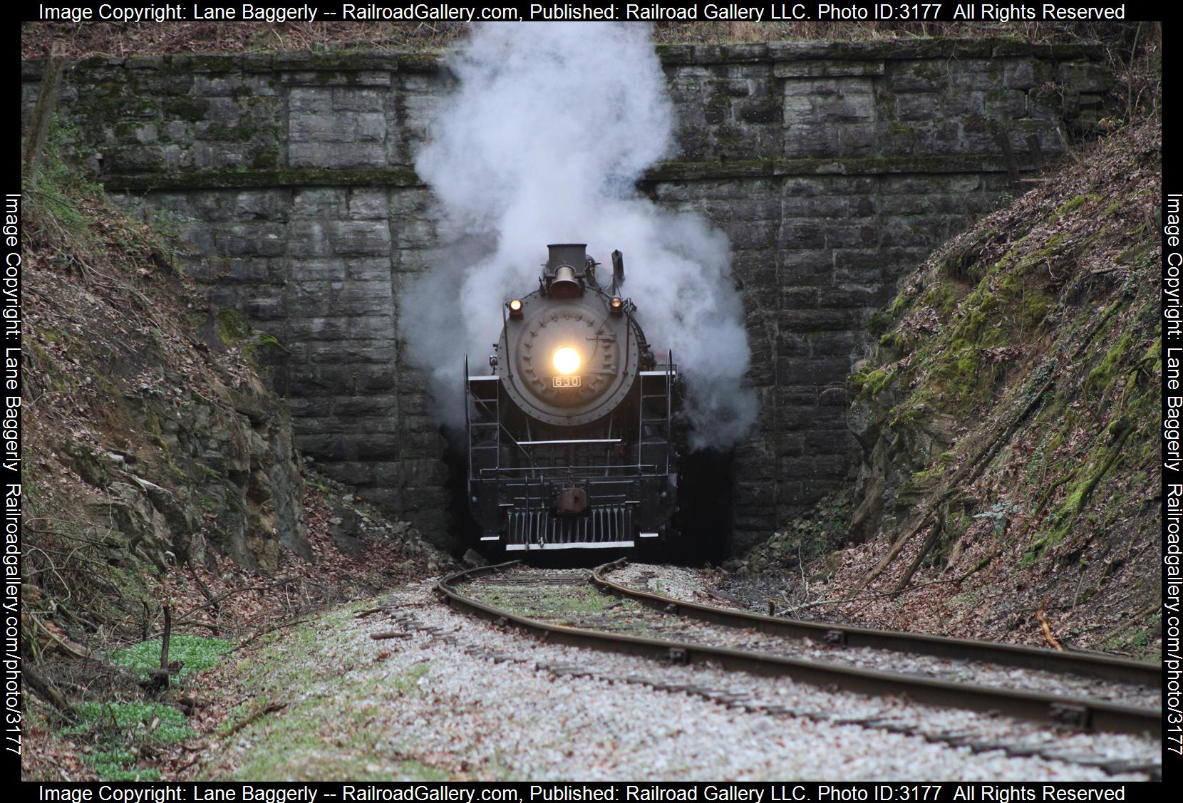 SOU 630 is a class 2-8-0 and  is pictured in Chattanooga, Tennessee, United States.  This was taken along the TVRM on the Tennessee Valley. Photo Copyright: Lane Baggerly uploaded to Railroad Gallery on 03/05/2024. This photograph of SOU 630 was taken on Saturday, March 13, 2021. All Rights Reserved. 