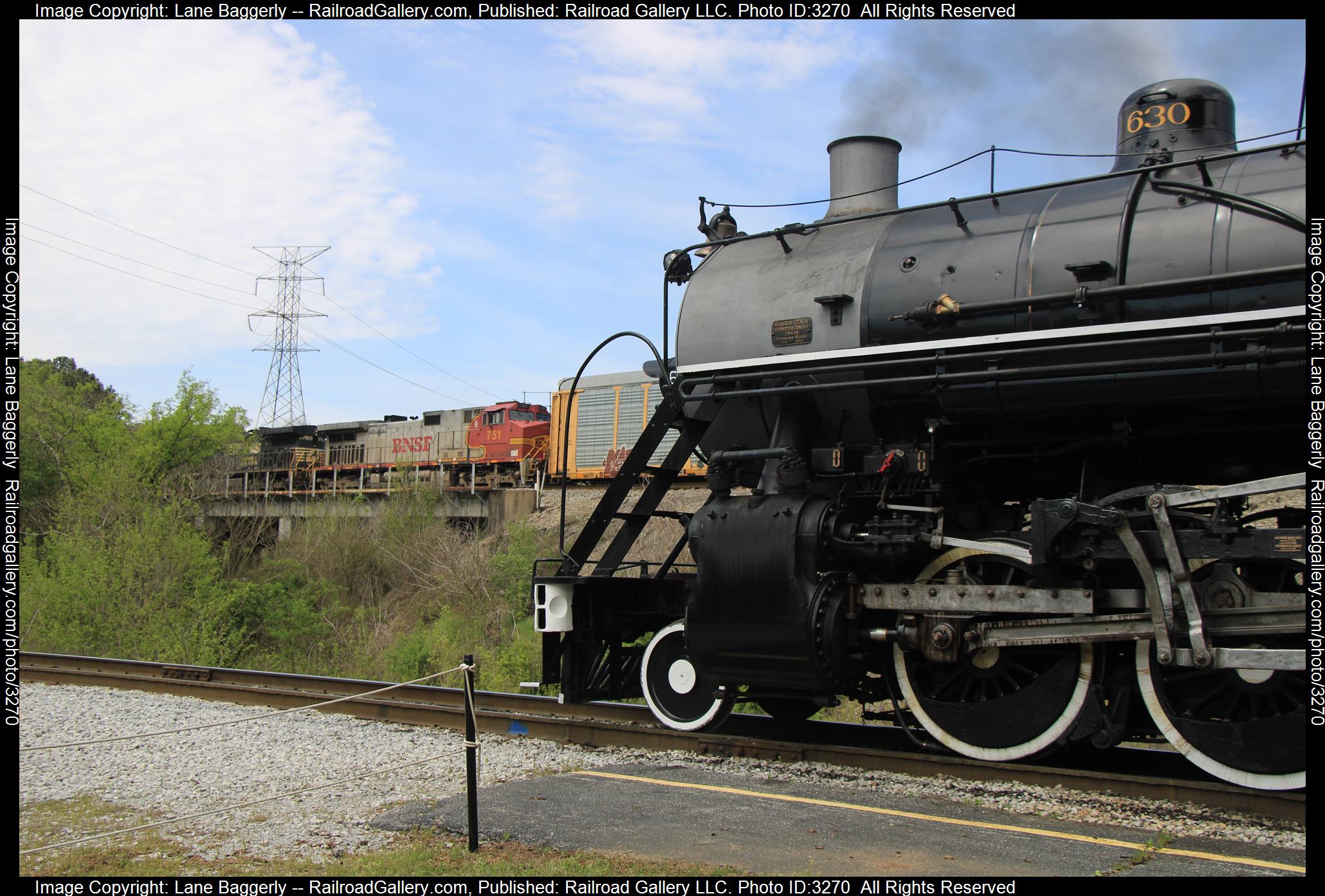 SOU 630 is a class 2-8-0 and  is pictured in Chattanooga, Tennessee, United States.  This was taken along the TVRM on the Tennessee Valley. Photo Copyright: Lane Baggerly uploaded to Railroad Gallery on 04/08/2024. This photograph of SOU 630 was taken on Sunday, April 07, 2024. All Rights Reserved. 