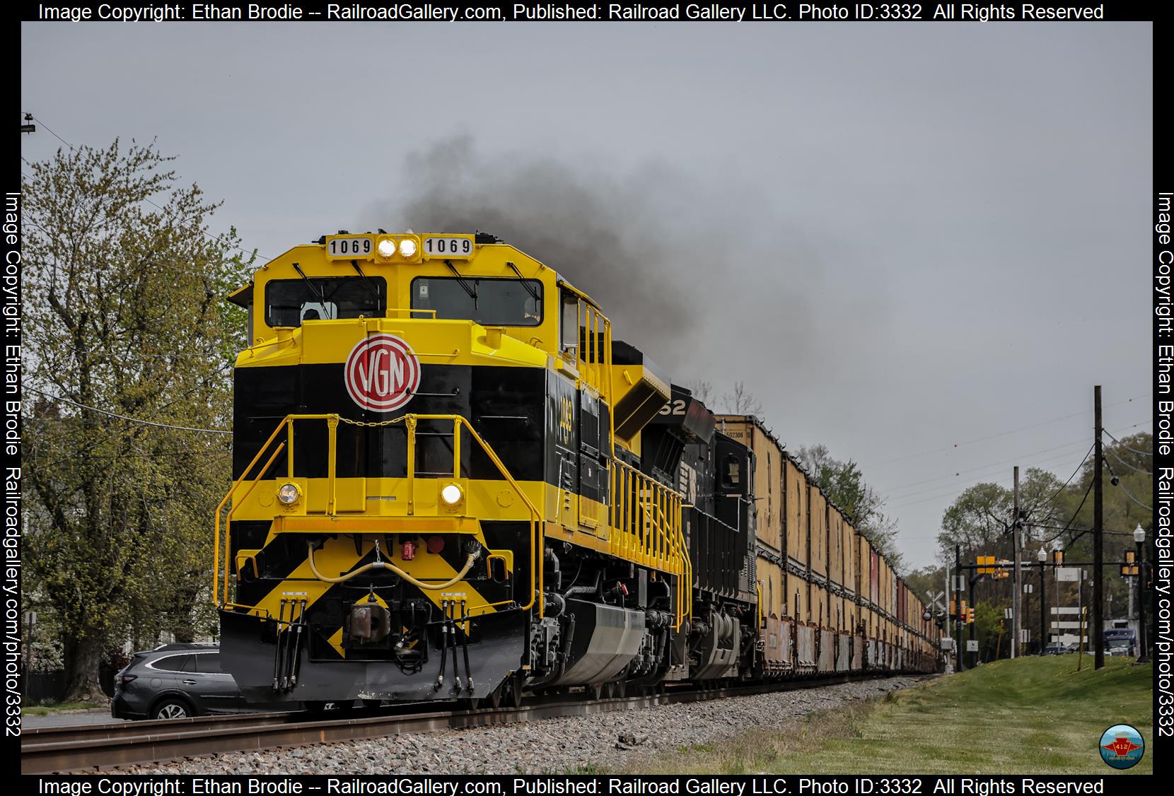 1069 is a class SD70ACe and  is pictured in Riverside, Pennsylvania, United States.  This was taken along the D&H Sunbury Line on the Norfolk Southern. Photo Copyright: Ethan Brodie uploaded to Railroad Gallery on 04/28/2024. This photograph of 1069 was taken on Sunday, April 28, 2024. All Rights Reserved. 