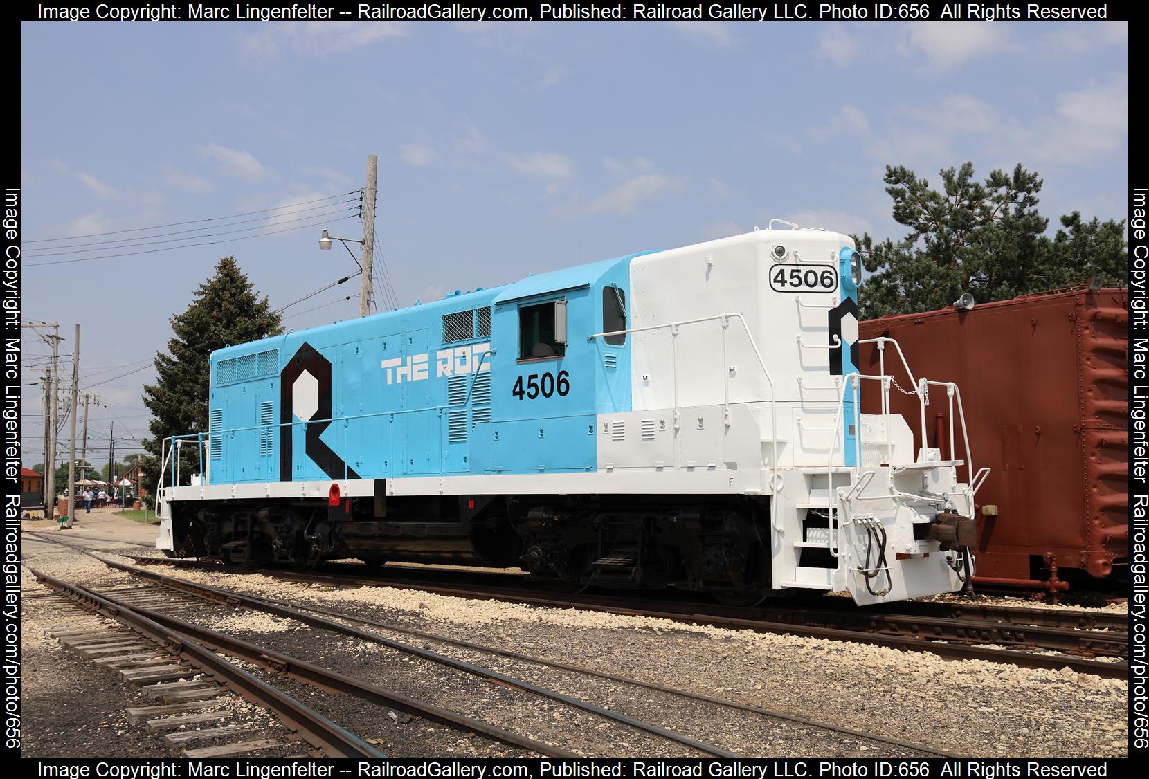 RI 4506 is a class EMD GP7 and  is pictured in Union, Illinois, USA.  This was taken along the IRM on the Rock Island. Photo Copyright: Marc Lingenfelter uploaded to Railroad Gallery on 01/31/2023. This photograph of RI 4506 was taken on Sunday, August 08, 2021. All Rights Reserved. 
