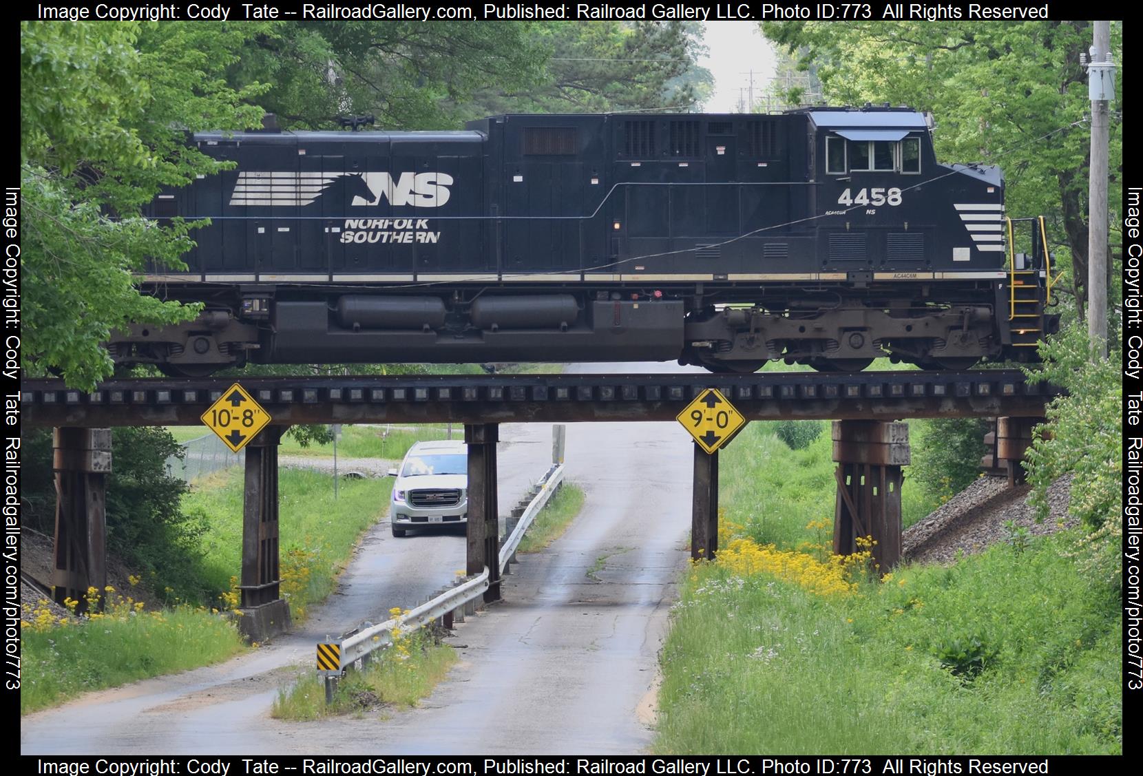 NS 4458 is a class AC44C6M  and  is pictured in Idlewood , Illinois, USA.  This was taken along the Southern west district  on the Norfolk Southern. Photo Copyright: Cody  Tate uploaded to Railroad Gallery on 02/27/2023. This photograph of NS 4458 was taken on Saturday, May 14, 2022. All Rights Reserved. 