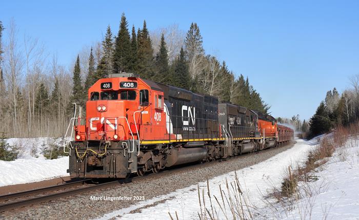 CN 408 Canadian National Railway EMD SD40-3 - in Culver,