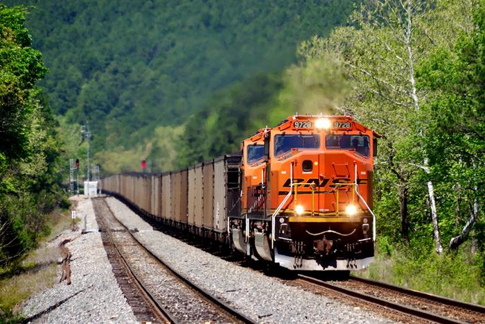 BNSF 9728 South Coal Train at Page, OK