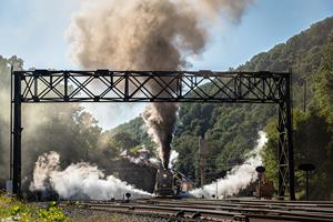 Steaming out of Port Clinton