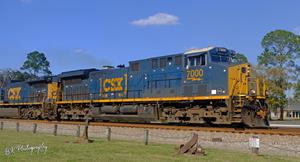 CSXT 7000 leading at Folkston, GA