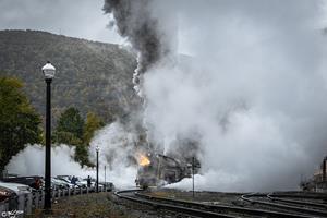 Departing Jim Thorpe in a Cloud of Steam