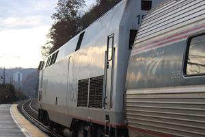 Amtrak heads off into the Sunrise