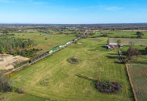 Flying Past Farmland