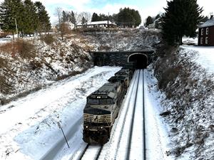 Norfolk Southern Coal train exits Gallitzin Tunnels