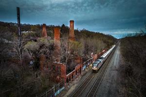 Amtrak 130 Passes Westmoreland Glass Factory