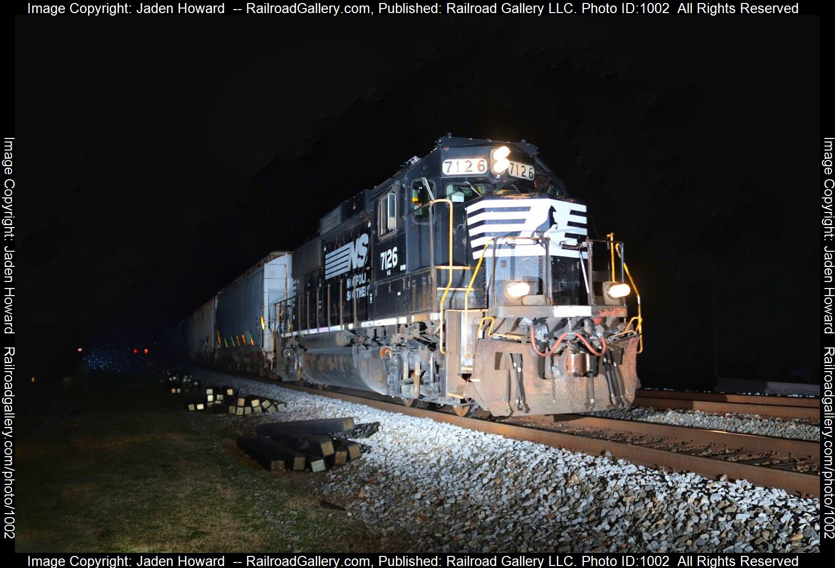 7126 is a class EMD GP60 and  is pictured in Wellford , South Carolina, USA.  This was taken along the Piedmont Division/Charlotte District  on the Norfolk Southern. Photo Copyright: Jaden Howard  uploaded to Railroad Gallery on 04/27/2023. This photograph of 7126 was taken on Thursday, April 27, 2023. All Rights Reserved. 