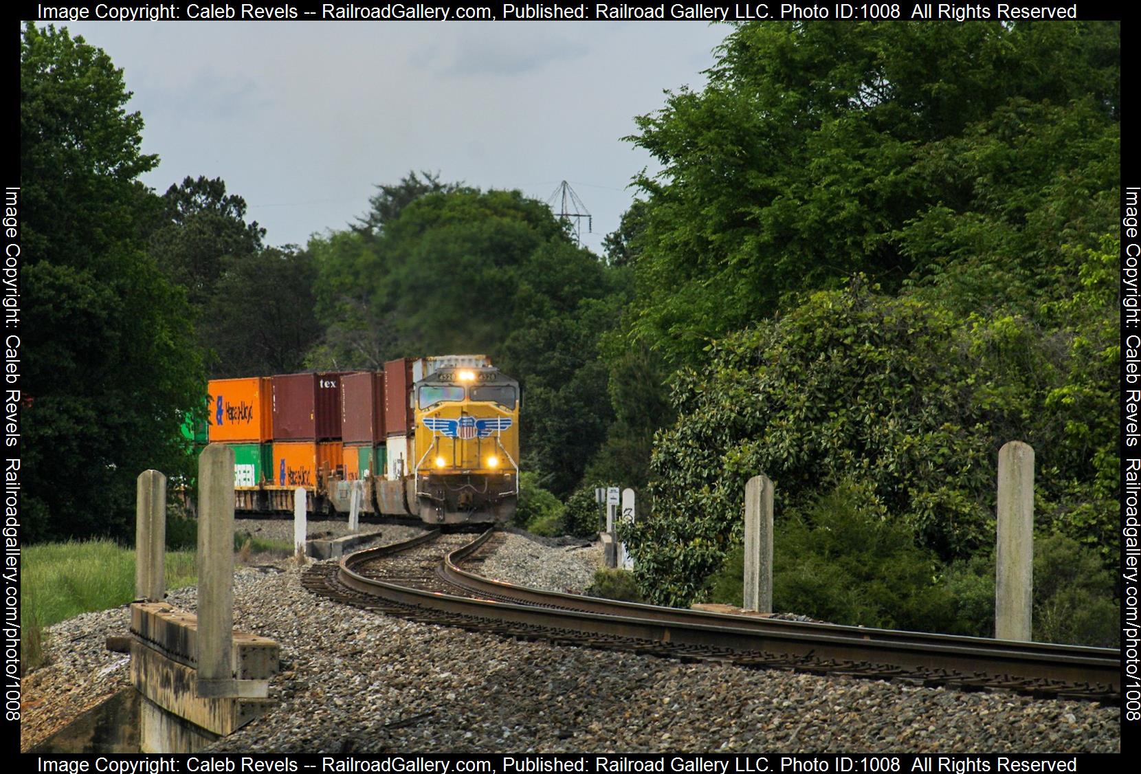 UP 4528 is a class EMD SD70M and  is pictured in Spartanburg, South Carolina, USA.  This was taken along the Norfolk Southern W Line  on the Norfolk Southern. Photo Copyright: Caleb Revels uploaded to Railroad Gallery on 04/29/2023. This photograph of UP 4528 was taken on Saturday, April 29, 2023. All Rights Reserved. 