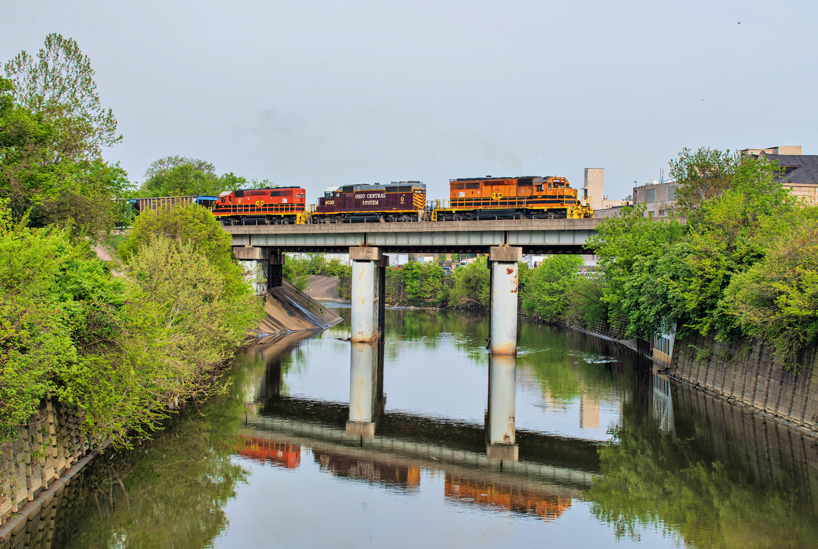 IORY 3494 is a class EMD SD40-2 and  is pictured in Cincinnati, OH, United States.  This was taken along the CSX Cincinnati Terminal Subdivision on the Indiana and Ohio Railway. Photo Copyright: David Rohdenburg uploaded to Railroad Gallery on 04/30/2023. This photograph of IORY 3494 was taken on Saturday, April 29, 2023. All Rights Reserved. 