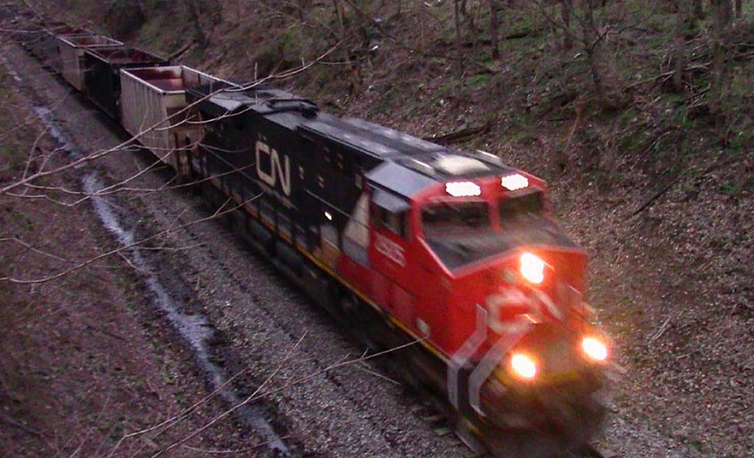 CN 2905 is a class GE ES44AC and  is pictured in Belle Rive, Illinois, USA.  This was taken along the CN Bluford subdivision on the Canadian National Railway. Photo Copyright: Blaise Lambert uploaded to Railroad Gallery on 05/03/2023. This photograph of CN 2905 was taken on Saturday, March 11, 2023. All Rights Reserved. 