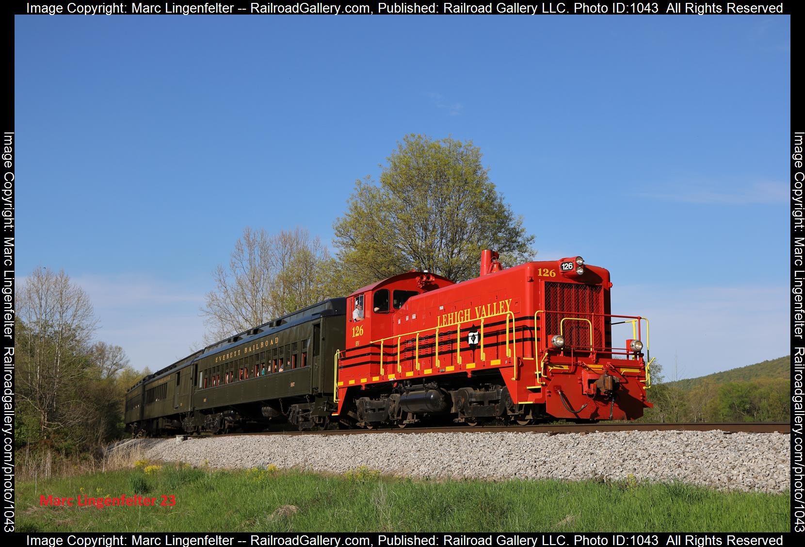 LV 126 is a class EMD SW1001 and  is pictured in Hollidaysburg, Pennsylvania, USA.  This was taken along the Everett Mainlane on the Lehigh Valley Railroad. Photo Copyright: Marc Lingenfelter uploaded to Railroad Gallery on 05/07/2023. This photograph of LV 126 was taken on Saturday, May 06, 2023. All Rights Reserved. 