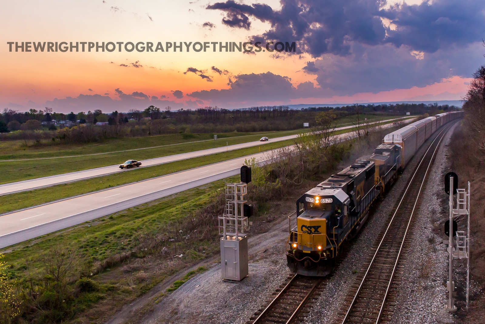 CSXT 8575 is a class EMD SD50 and  is pictured in Kearneysville, West Virginia, United States.  This was taken along the CUMBERLAND on the CSX Transportation. Photo Copyright: Jon Wright uploaded to Railroad Gallery on 11/14/2022. This photograph of CSXT 8575 was taken on Wednesday, March 28, 2012. All Rights Reserved. 