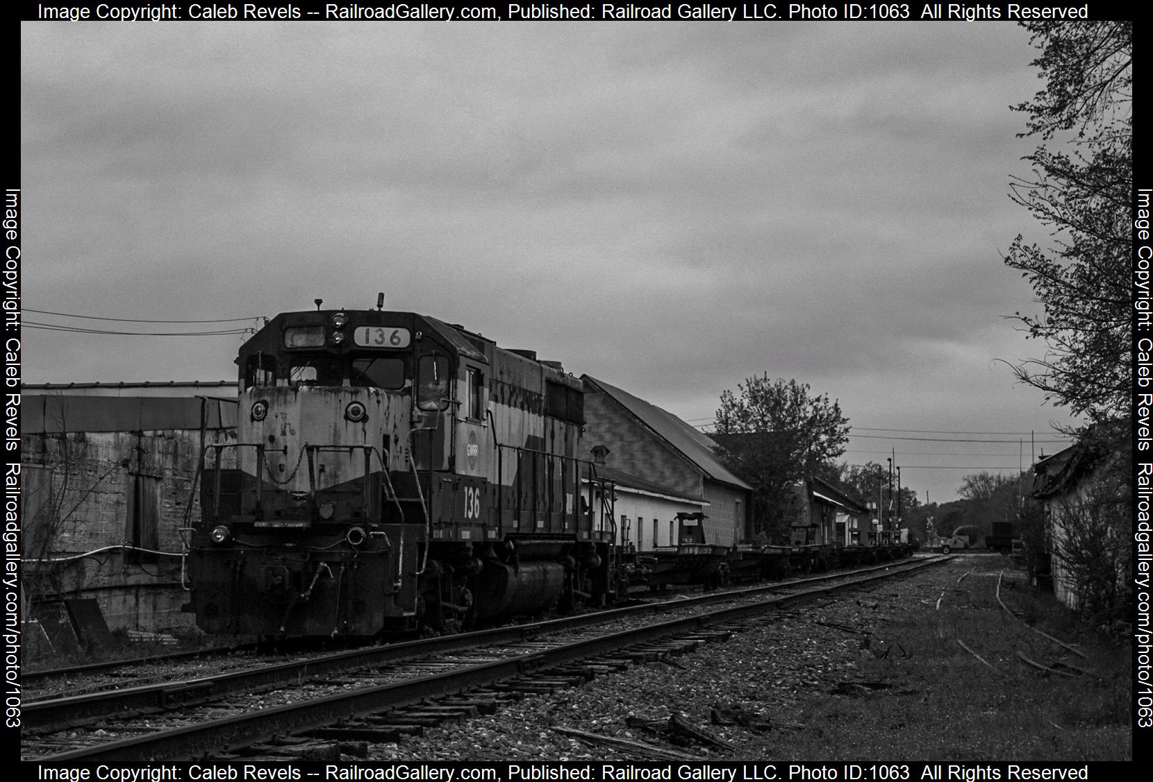 HRT 136 is a class EMD GP35 and  is pictured in Lavonia, Georgia, USA.  This was taken along the Hartwell Railroad Taccoa Line on the Hartwell Railroad. Photo Copyright: Caleb Revels uploaded to Railroad Gallery on 05/12/2023. This photograph of HRT 136 was taken on Tuesday, April 04, 2023. All Rights Reserved. 