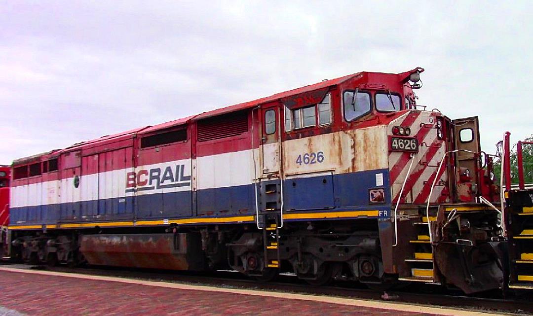 BCOL 4626 is a class GE C40-8M (Dash 8-40CM) and  is pictured in Centralia, Illinois, USA.  This was taken along the CN Centralia subdivision on the British Columbia Railway. Photo Copyright: Blaise Lambert uploaded to Railroad Gallery on 05/14/2023. This photograph of BCOL 4626 was taken on Thursday, May 11, 2023. All Rights Reserved. 