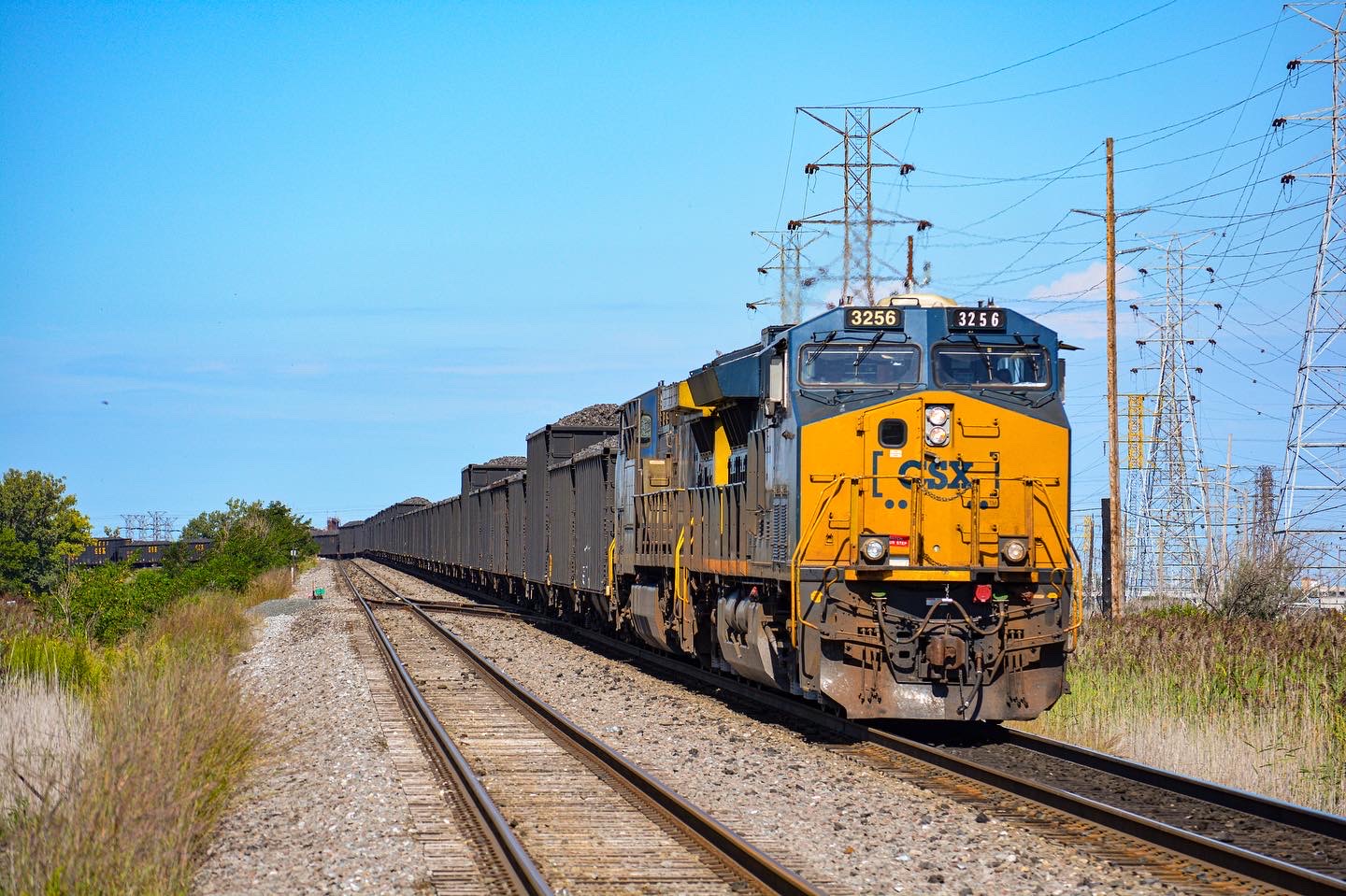 3256 is a class ES44AC  and  is pictured in Gary , Indiana , United States .  This was taken along the Mattson Subdivision  on the CSX Transportation. Photo Copyright: Ashton  Stasko  uploaded to Railroad Gallery on 11/14/2022. This photograph of 3256 was taken on Monday, September 12, 2022. All Rights Reserved. 