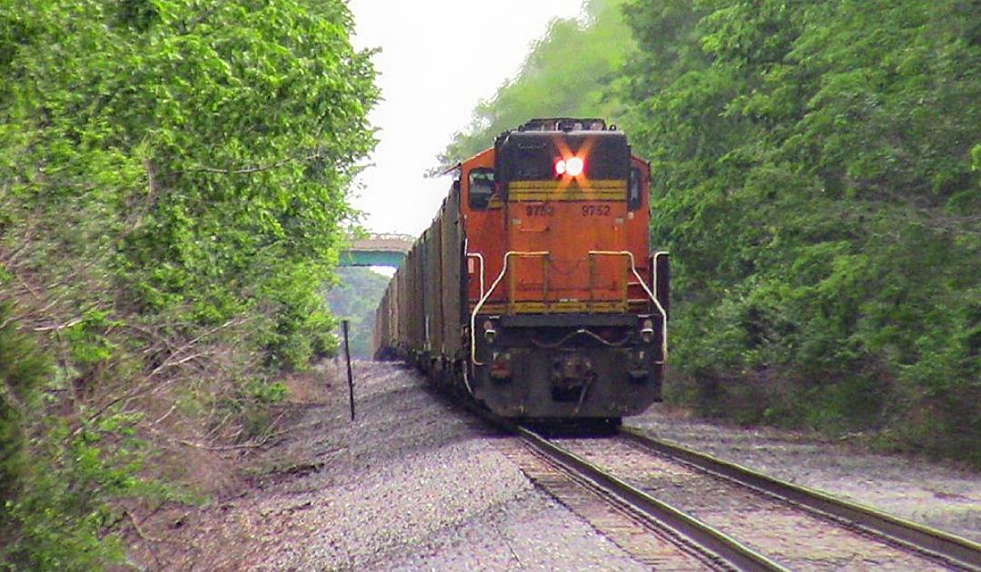 BNSF 9752 is a class EMD SD70MACe and  is pictured in Woodlawn, Illinois, USA.  This was taken along the BNSF Beardstown subdivision on the BNSF Railway. Photo Copyright: Blaise Lambert uploaded to Railroad Gallery on 05/18/2023. This photograph of BNSF 9752 was taken on Monday, May 15, 2023. All Rights Reserved. 