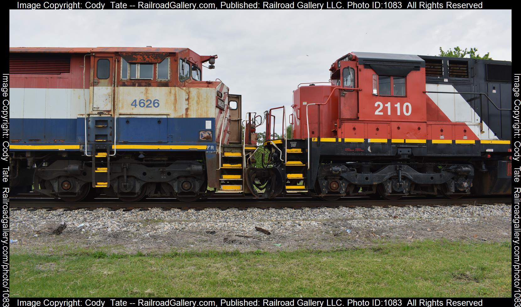 BCOL 4626 is a class C40-8M and  is pictured in Centralia, Illinois, USA.  This was taken along the Centralia subdivision  on the Canadian National Railway. Photo Copyright: Cody  Tate uploaded to Railroad Gallery on 05/19/2023. This photograph of BCOL 4626 was taken on Thursday, May 11, 2023. All Rights Reserved. 