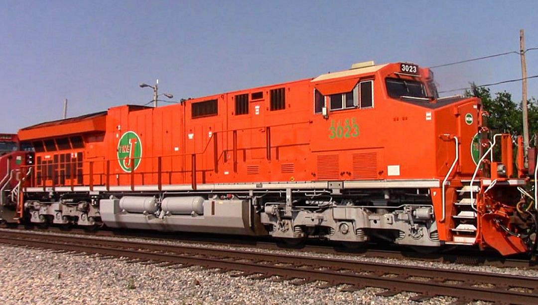 CN 3023 is a class GE ET44AC and  is pictured in Centralia, Illinois, USA.  This was taken along the CN Centralia subdivision on the Canadian National Railway. Photo Copyright: Blaise Lambert uploaded to Railroad Gallery on 05/21/2023. This photograph of CN 3023 was taken on Saturday, May 20, 2023. All Rights Reserved. 