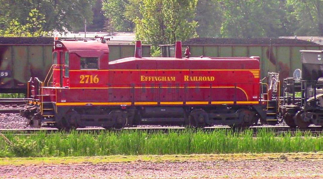 EFRR 2716 is a class EMD SW1200 and  is pictured in Effingham, Illinois, USA.  This was taken along the CN Champaign subdivision on the Effingham Railroad. Photo Copyright: Blaise Lambert uploaded to Railroad Gallery on 05/23/2023. This photograph of EFRR 2716 was taken on Monday, May 22, 2023. All Rights Reserved. 