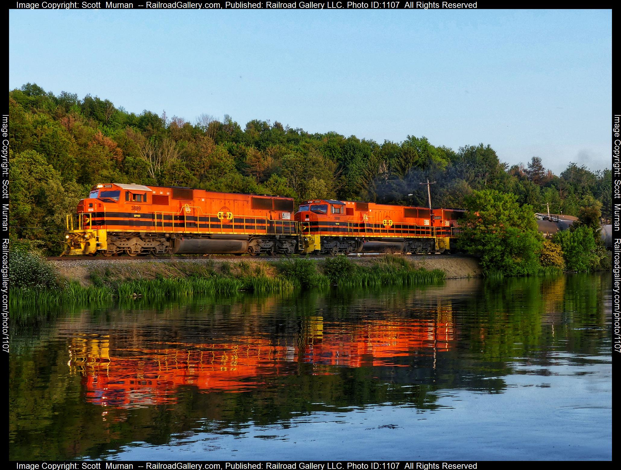 BPRR 3889 is a class EMD SD60I and  is pictured in Lime Lake , New York, United States.  This was taken along the Buffalo Line  on the Buffalo and Pittsburgh Railroad. Photo Copyright: Scott  Murnan  uploaded to Railroad Gallery on 06/02/2023. This photograph of BPRR 3889 was taken on Thursday, June 01, 2023. All Rights Reserved. 