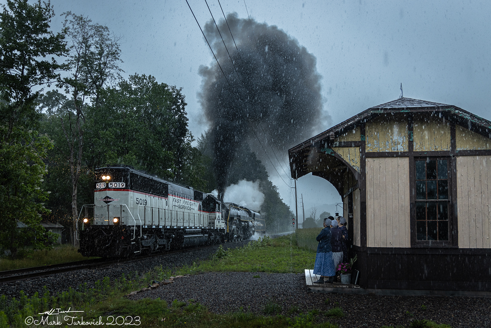 RDG 2102 is a class T-1 and  is pictured in Molino, Pennsylvania, USA.  This was taken along the Molino on the Reading Company. Photo Copyright: Mark Turkovich uploaded to Railroad Gallery on 06/16/2023. This photograph of RDG 2102 was taken on Wednesday, June 14, 2023. All Rights Reserved. 