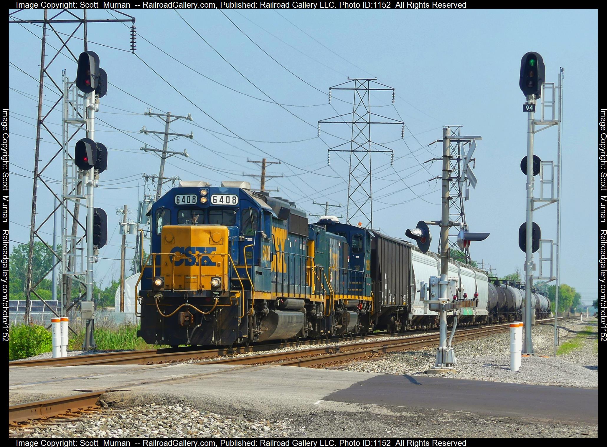 CSX 6408 is a class EMD GP40-2 and  is pictured in Kenmore , New York, United States.  This was taken along the Niagara Branch  on the CSX Transportation. Photo Copyright: Scott  Murnan  uploaded to Railroad Gallery on 06/20/2023. This photograph of CSX 6408 was taken on Monday, June 19, 2023. All Rights Reserved. 