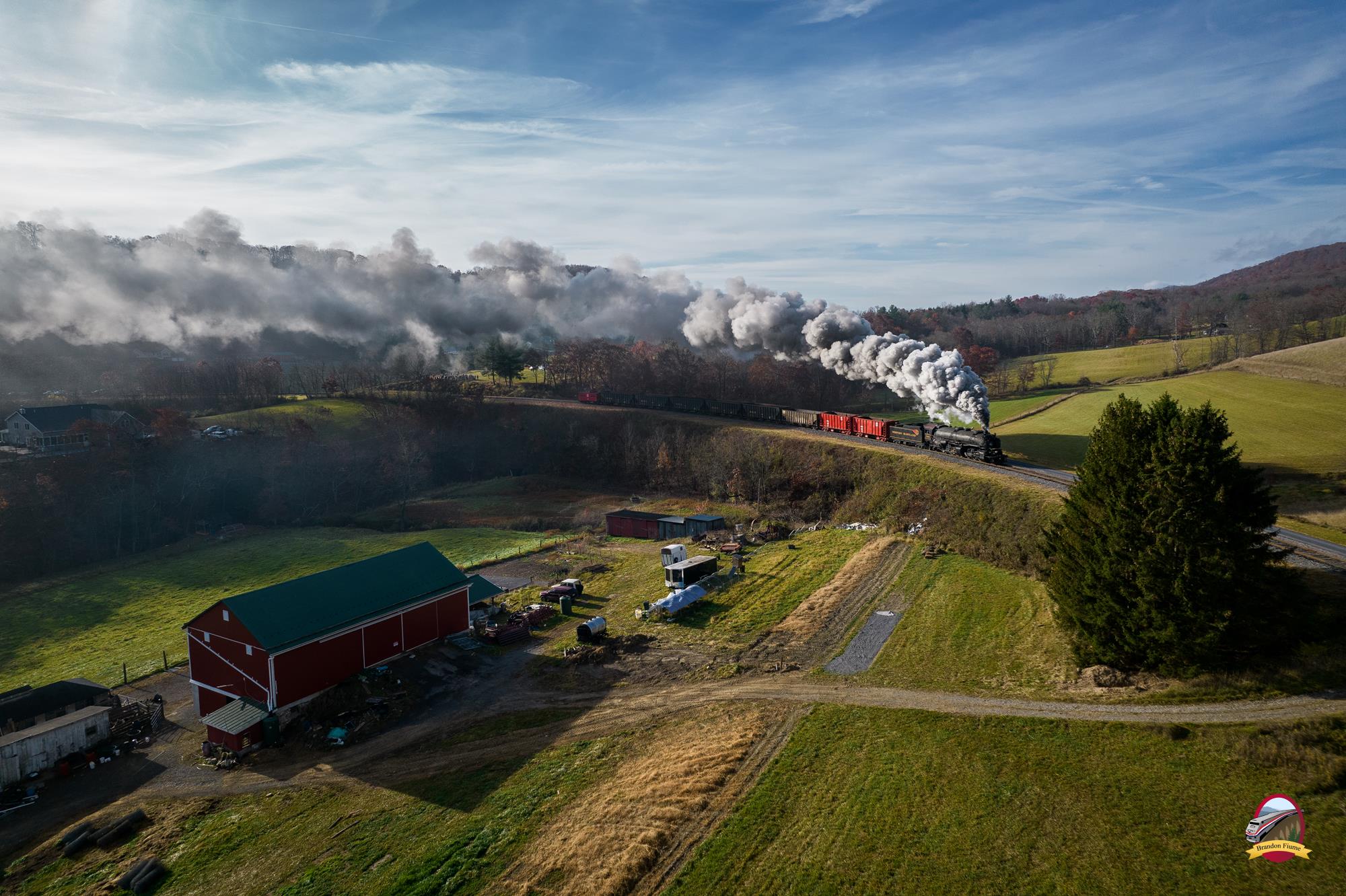 WMSR 1309 is a class Steam 2-6-6-2 and  is pictured in Corriganville, MD, USA.  This was taken along the N/A on the Western Maryland Scenic Railroad. Photo Copyright: Brandon Fiume uploaded to Railroad Gallery on 11/09/2022. This photograph of WMSR 1309 was taken on Saturday, November 05, 2022. All Rights Reserved. 