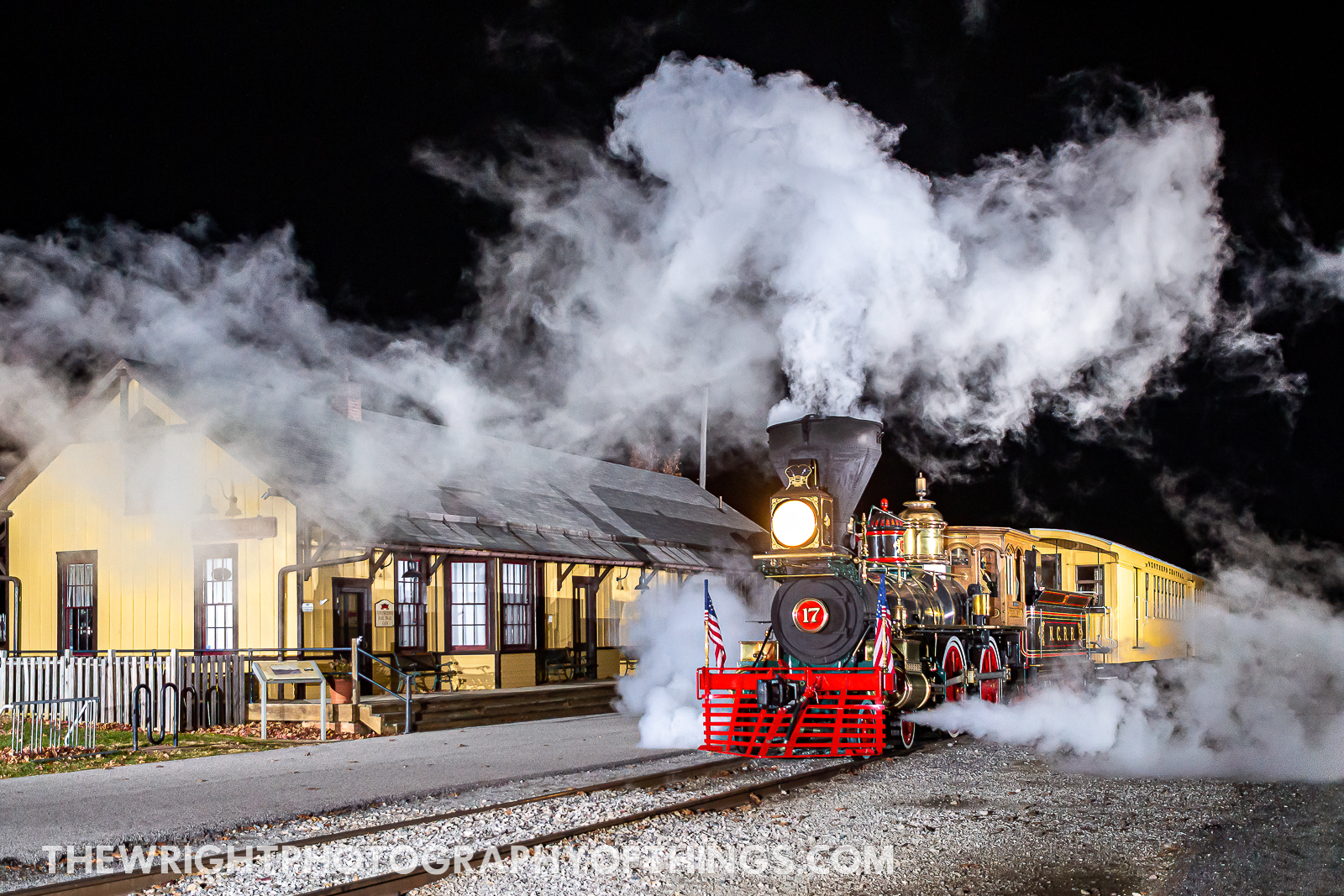 SIH 17 is a class STEAM 4-4-0 and  is pictured in New Freedom, Pennsylvania, United States.  This was taken along the Steam Into History. Photo Copyright: Jon Wright uploaded to Railroad Gallery on 11/16/2022. This photograph of SIH 17 was taken on Saturday, November 16, 2013. All Rights Reserved. 