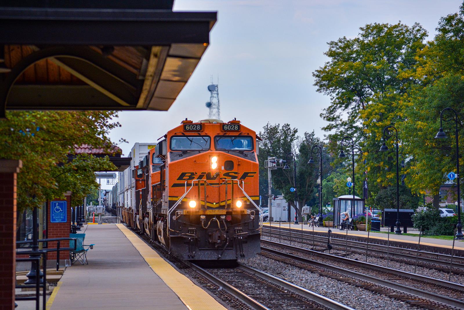6028 is a class ES44DC and  is pictured in Downers Grove , Illinois , United States .  This was taken along the Aurora on the BNSF. Photo Copyright: Ashton  Stasko  uploaded to Railroad Gallery on 11/10/2022. This photograph of 6028 was taken on Saturday, October 30, 2021. All Rights Reserved. 