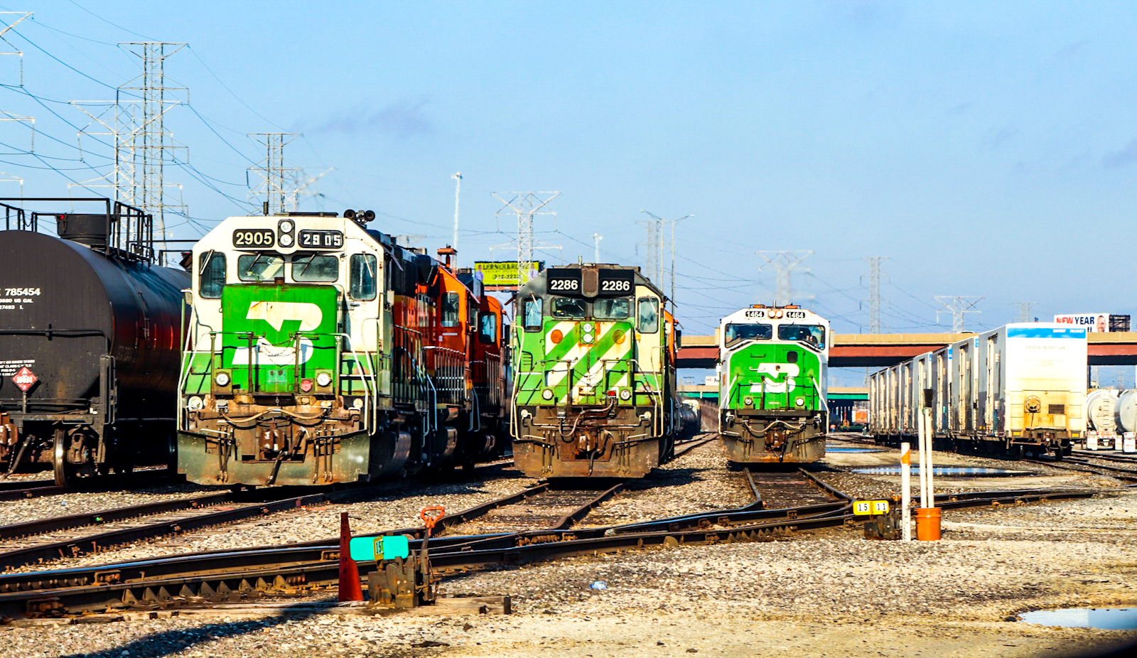 BNSF 2905 is a class EMD GP39-2 and  is pictured in Hodgkins, Illinois, USA.  This was taken along the GM Yard on the BNSF Railway. Photo Copyright: Lawrence Amaloo uploaded to Railroad Gallery on 11/17/2022. This photograph of BNSF 2905 was taken on Tuesday, January 14, 2020. All Rights Reserved. 