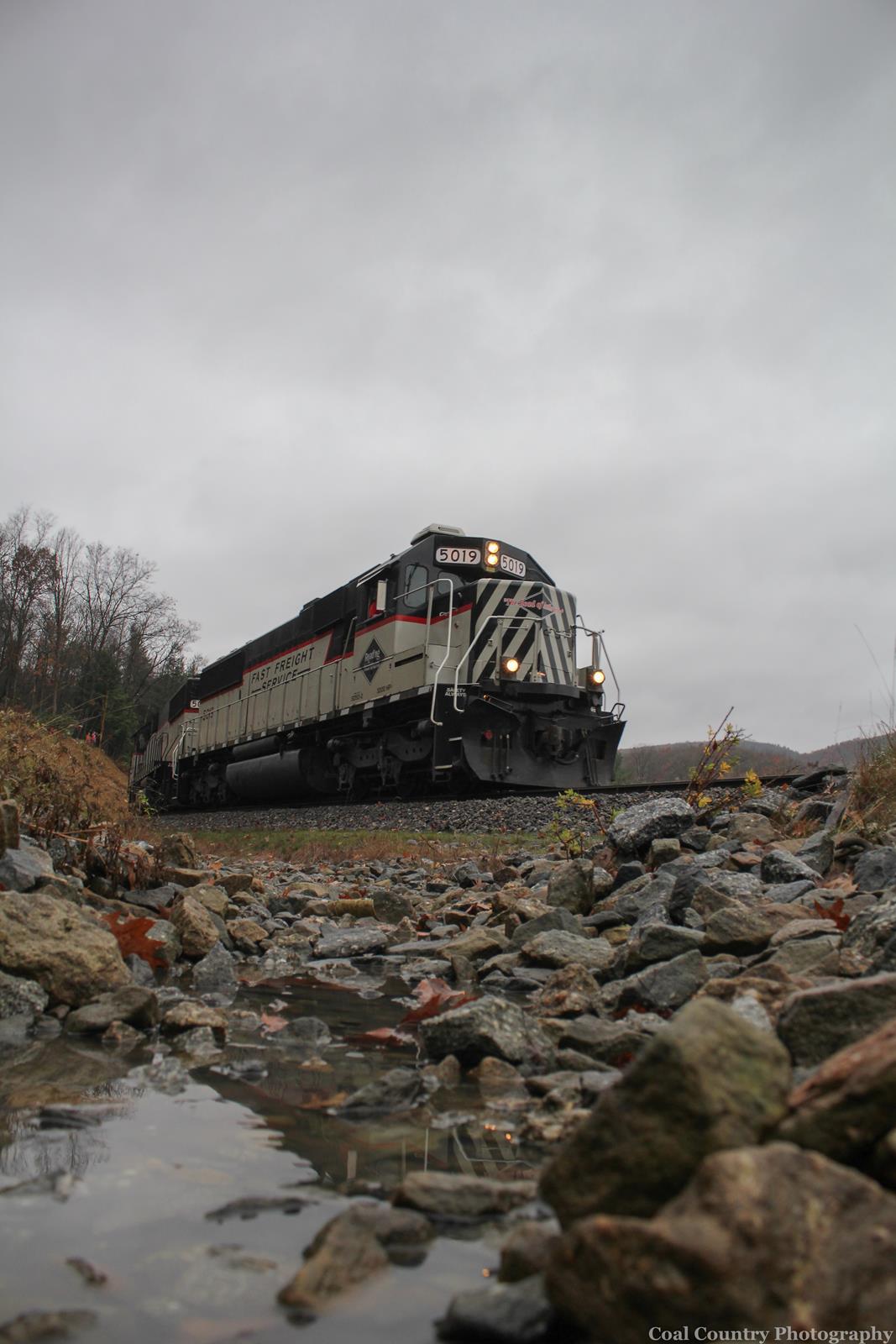 RBMN 5019 is a class SD50-2 and  is pictured in Jim Thorpe , Pennsylvania, USA.  This was taken along the Reading Division on the Reading Blue Mountain and Northern Railroad. Photo Copyright: Jake Nalaschi uploaded to Railroad Gallery on 11/17/2022. This photograph of RBMN 5019 was taken on Sunday, November 06, 2022. All Rights Reserved. 