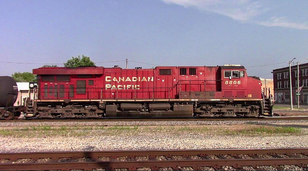 CP 8806 is a class GE ES44AC and  is pictured in Centralia, Illinois, USA.  This was taken along the NS Southern West district on the Canadian Pacific Railway. Photo Copyright: Blaise Lambert uploaded to Railroad Gallery on 06/23/2023. This photograph of CP 8806 was taken on Thursday, June 22, 2023. All Rights Reserved. 