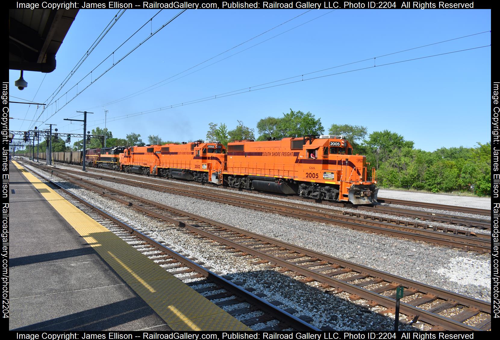 CSS 2005 is a class EMD GP38-2 and  is pictured in Chicago, Illinois, USA.  This was taken along the CN Ex-IC on the Canadian National Railway. Photo Copyright: James Ellison uploaded to Railroad Gallery on 07/07/2023. This photograph of CSS 2005 was taken on Saturday, May 20, 2023. All Rights Reserved. 