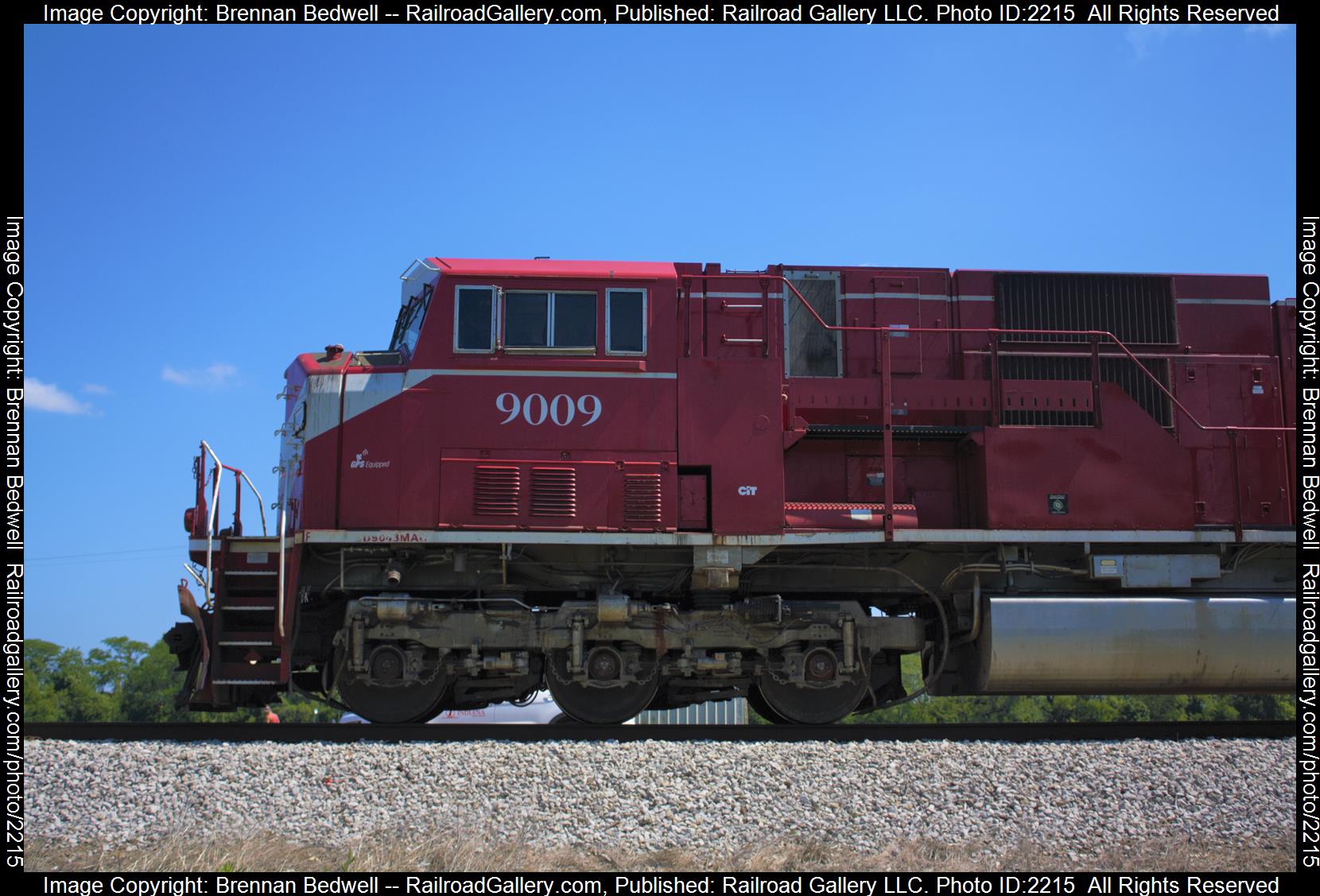 INRD 9009 is a class SD9043MAC and  is pictured in Palestine, Illinois, United States.  This was taken along the Indianapolis Subdivision on the Indiana Rail Road. Photo Copyright: Brennan Bedwell uploaded to Railroad Gallery on 07/10/2023. This photograph of INRD 9009 was taken on Friday, July 07, 2023. All Rights Reserved. 