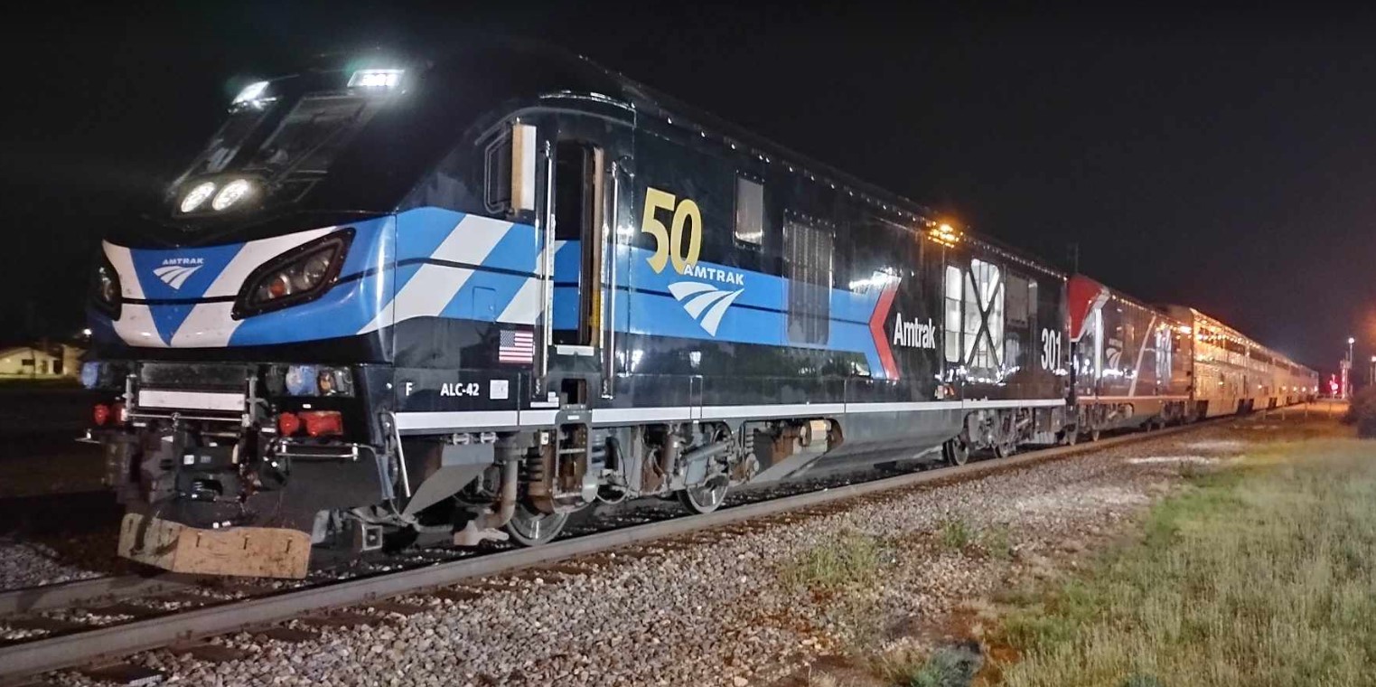 AMTK 301 is a class Siemens ALC-42 and  is pictured in Centralia, Illinois, USA.  This was taken along the CN Centralia subdivision on the Amtrak. Photo Copyright: Blaise Lambert uploaded to Railroad Gallery on 07/14/2023. This photograph of AMTK 301 was taken on Friday, July 14, 2023. All Rights Reserved. 