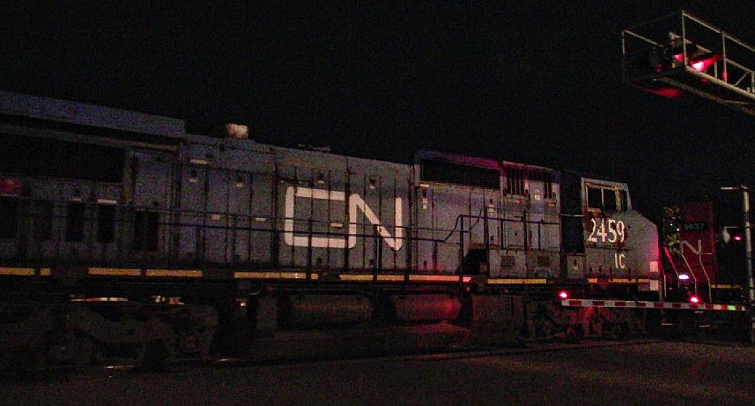 IC 2459 is a class GE C40-8W (Dash 8-40CW) and  is pictured in Centralia, Illinois, USA.  This was taken along the CN Centralia subdivision on the Canadian National Railway. Photo Copyright: Blaise Lambert uploaded to Railroad Gallery on 07/29/2023. This photograph of IC 2459 was taken on Thursday, July 27, 2023. All Rights Reserved. 