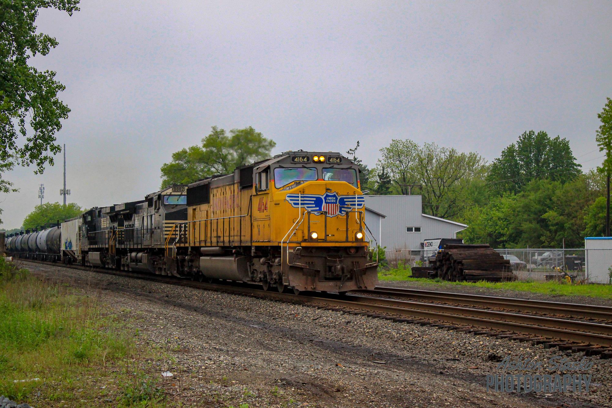 4164 is a class SD70M and  is pictured in Chesterton , Indiana , United States .  This was taken along the Chicago Line  on the Norfolk Southern. Photo Copyright: Ashton  Stasko  uploaded to Railroad Gallery on 11/24/2022. This photograph of 4164 was taken on Wednesday, May 18, 2022. All Rights Reserved. 