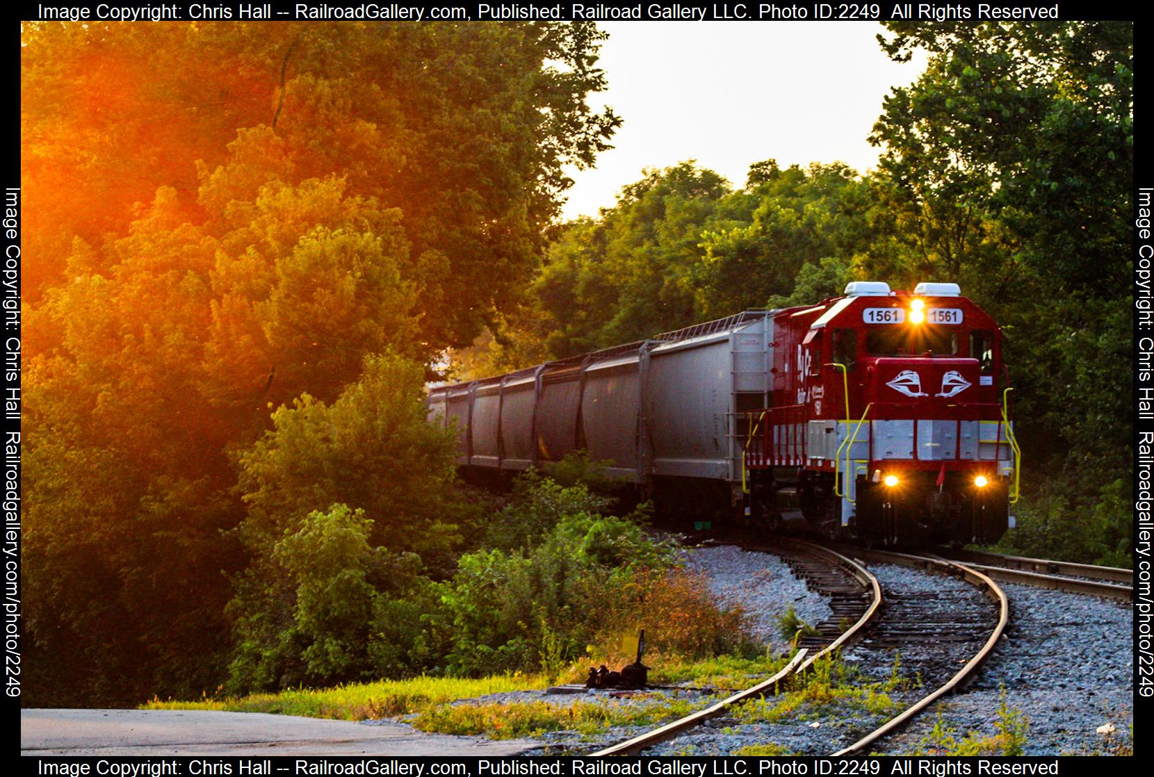 RJCC 1561 is a class EMD GP15-1 and  is pictured in Frankfort, Kentucky, United States.  This was taken along the Old Road Subdivision  on the R.J. Corman Railroad/Central Kentucky Lines. Photo Copyright: Chris Hall uploaded to Railroad Gallery on 08/05/2023. This photograph of RJCC 1561 was taken on Tuesday, July 25, 2023. All Rights Reserved. 