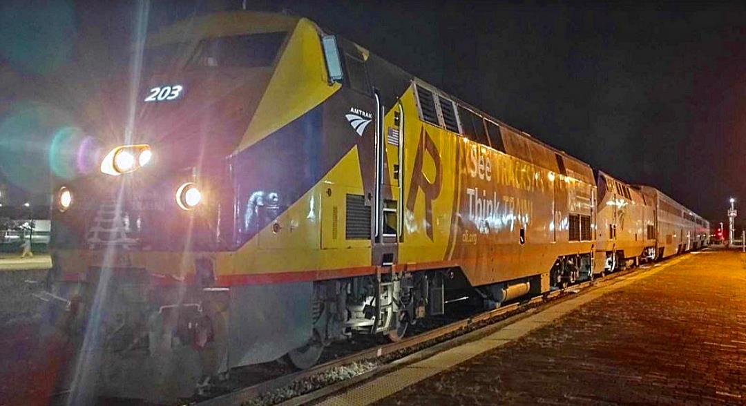 AMTK 203 Amtrak GE P42DC - in Centralia, Illinois by Blai...