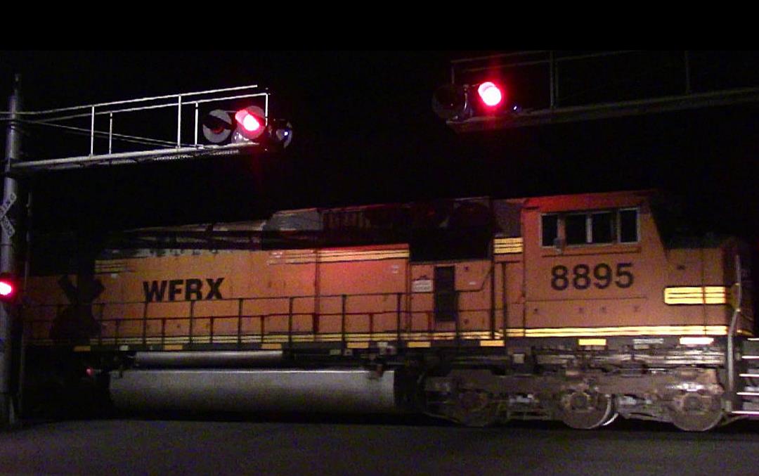 WFRX 8995 is a class EMD SD70MAC and  is pictured in Centralia, Illinois, USA.  This was taken along the NS Southern West district on the Wells Fargo Railway. Photo Copyright: Blaise Lambert uploaded to Railroad Gallery on 08/12/2023. This photograph of WFRX 8995 was taken on Friday, August 11, 2023. All Rights Reserved. 